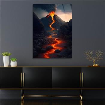 Dikey Doğa Temalı Cam Tablo 290