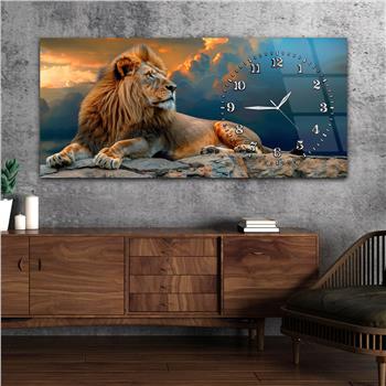 Yatay Saatli Yandan Sanat Temalı Cam Tablo 322