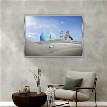 bedrucktes Glas mit Aluminiumrahmen und Kunst Themen 