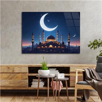 Yatay Dini Temalı Cam Tablo 204