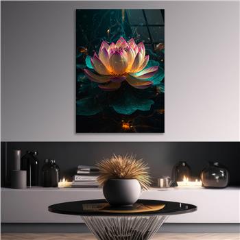 Dikey Sanat Temalı Cam Tablo 503