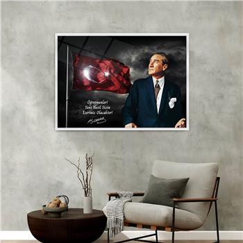 Aluminum-Framed National-Themed Tempered Glass Wall Art 088