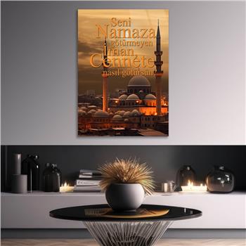 Dikey Dini Temalı Cam Tablo 299