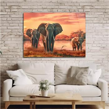 Yatay Doğa Temalı Cam Tablo 556