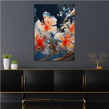 Dikey Sanat Temalı Cam Tablo 357