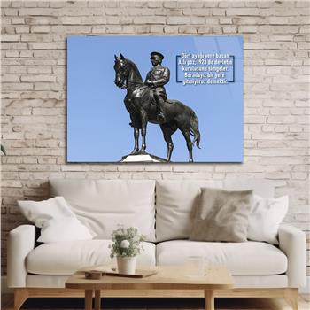 Yatay VatanTemalı Cam Tablo 133