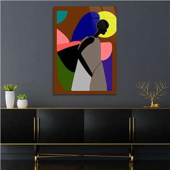 Dikey Sanat Temalı Cam Tablo 526