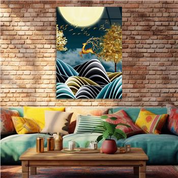 Kunst Thema auf bedrucktem Glas