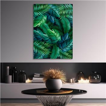 Dikey Sanat Temalı Cam Tablo 350