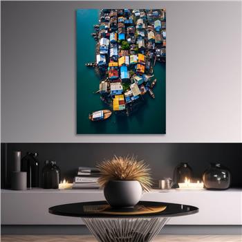 Dikey Doğa Temalı Cam Tablo 242