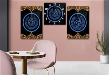 Ensemble de Tableaux et d’horloge 2 pièce sur le thème religieux