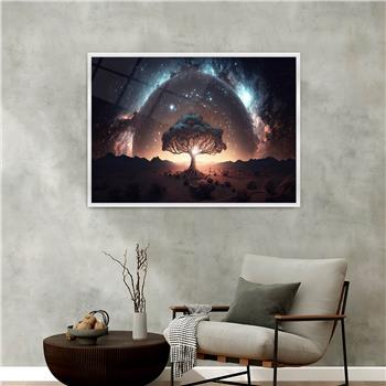 Aluminium Omlijste Natuur Thema Geharde Glasschilderij 066