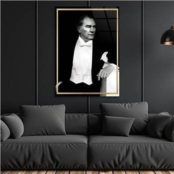 MUSTAFA KEMAL ATATÜRK GÖRSELLİ CAM TABLO