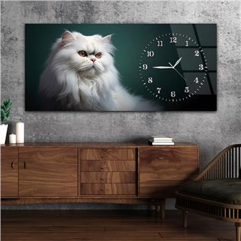 Yatay Saatli Yandan Sanat Temalı Cam Tablo 373