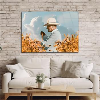 Yatay VatanTemalı Cam Tablo 103