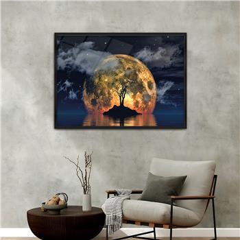 Aluminium Omlijste Natuur Thema Geharde Glasschilderij 149