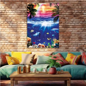 Kunst Thema auf bedrucktem Glas