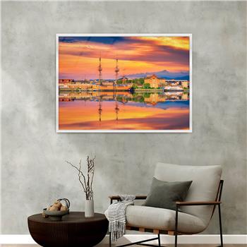 Aluminium Omlijste Natuur Thema Geharde Glasschilderij 045