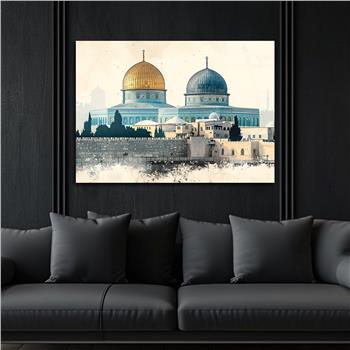 Yatay Dini Temalı Cam Tablo 188