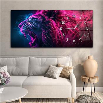 Yatay Saatli Yandan Sanat Temalı Cam Tablo 348