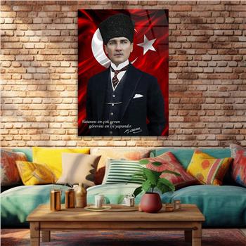 Dikey VatanTemalı Cam Tablo 288