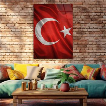 Dikey VatanTemalı Cam Tablo 166