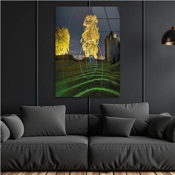 Kunst Thema auf bedrucktem Glas