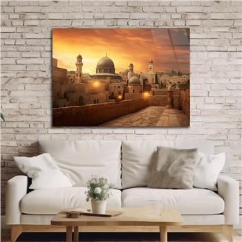 Yatay Dini Temalı Cam Tablo 200