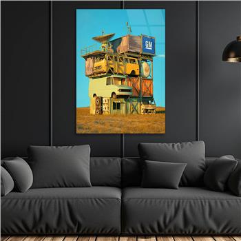 Dikey Doğa Temalı Cam Tablo 266