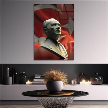 MUSTAFA KEMAL ATATÜRK GÖRSELLİ CAM TABLO