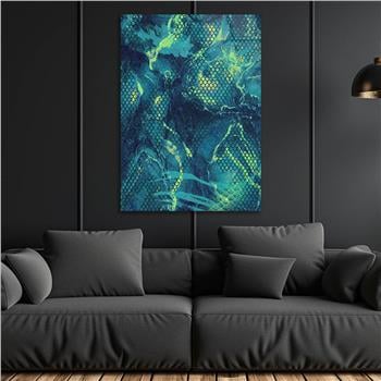 Dikey Sanat Temalı Cam Tablo 408