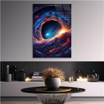 Dikey Sanat Temalı Cam Tablo 524