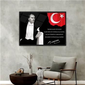 Aluminum-Framed National-Themed Tempered Glass Wall Art 001
