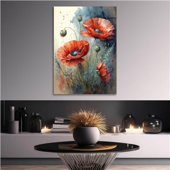 Dikey Sanat Temalı Cam Tablo 320