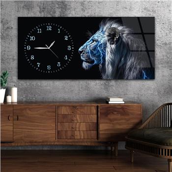 Yatay Saatli Yandan Sanat Temalı Cam Tablo 328