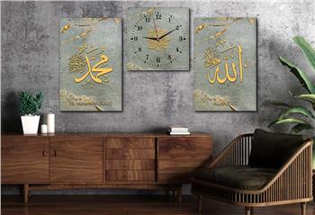 Ensemble de Tableaux et d’horloge 2 pièce sur le thème religieux