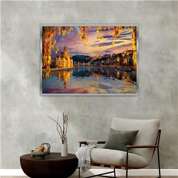 Alüminyum Çerçeveli Doğa Temalı Cam Tablo 016