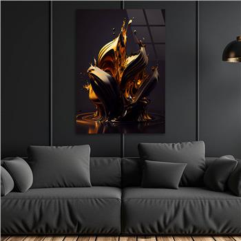 Dikey Sanat Temalı Cam Tablo 351