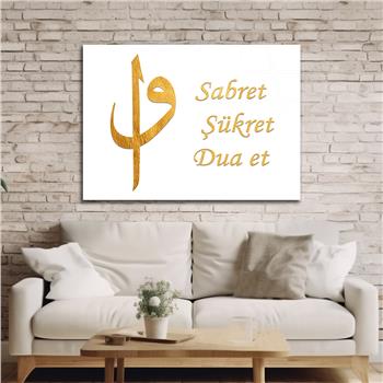 Yatay Dini Temalı Cam Tablo 224