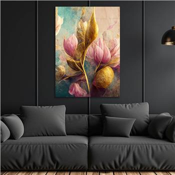 Dikey Sanat Temalı Cam Tablo 464