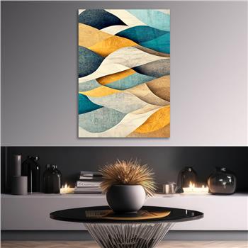 Dikey Sanat Temalı Cam Tablo 500