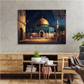 Yatay Dini Temalı Cam Tablo 167