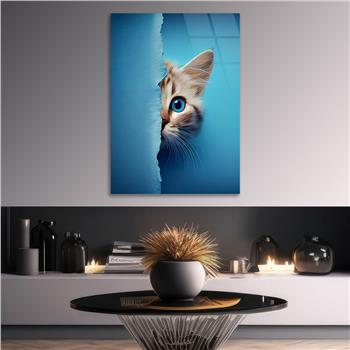 Dikey Doğa Temalı Cam Tablo 256