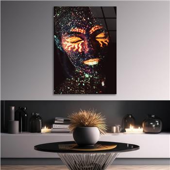 Dikey Sanat Temalı Cam Tablo 313