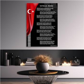 Dikey Vatan Temalı Cam Tablo 306