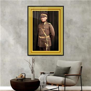 Tableau en verre  à thème national avec cadre en aluminium 107