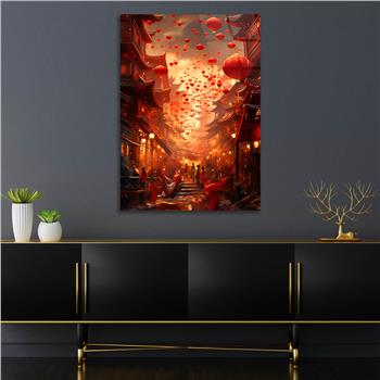 Dikey Sanat Temalı Cam Tablo 430