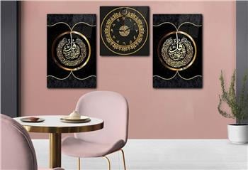 Kunst Thematisches 2-teiliges bedrucktes Glas und Uhrenset