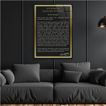 Dikey Vatan Temalı Cam Tablo 304