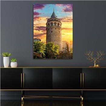 Dikey Doğa Temalı Cam Tablo 230